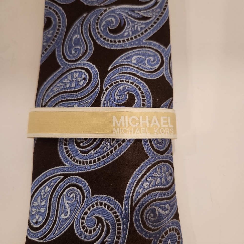 Michael Kors Brown and Blue Paisley Tie
